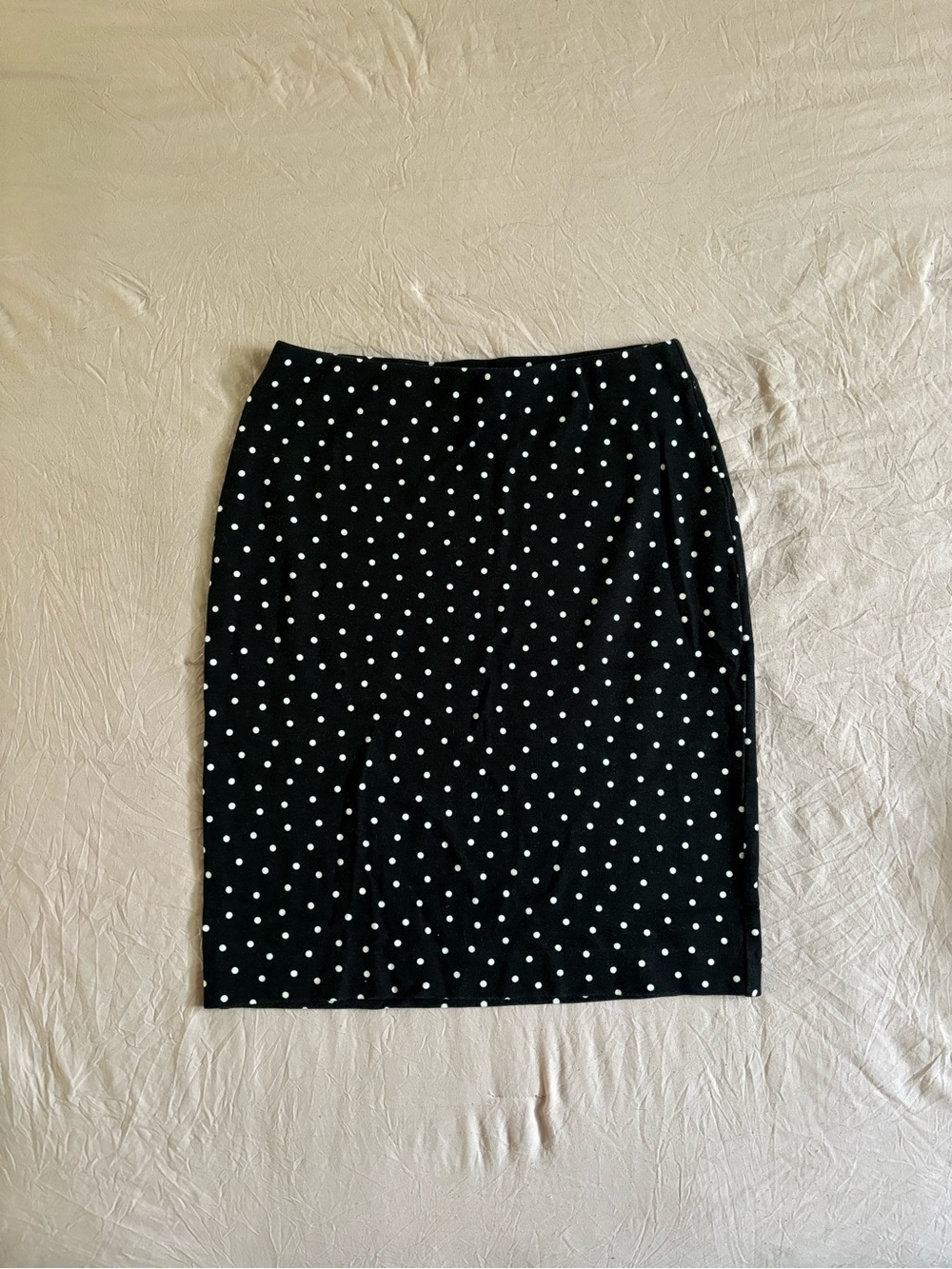 Black Polka Dot Pencil Skirt